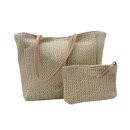 Tasche + Zusatztäschchen Beige