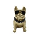 Deko Figur Französische Bulldogge Gold ca. 20 cm