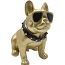 Deko Figur Französische Bulldogge Gold ca. 20 cm