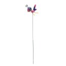 Dekorativer Gartenstecker " Libelle" Rosa/Blau...