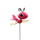 Dekorativer Gartenstecker " Libelle" Rosa/Rot...