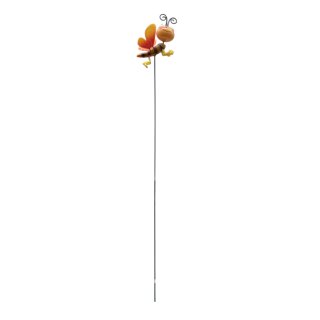 Dekorativer Gartenstecker " Schmetterling " Gelb/Orange ca. 68 cm