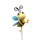 Dekorativer Gartenstecker " Biene " Gelb/Schwarz ca. 68 cm
