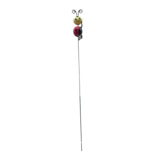 Dekorativer Gartenstecker " Marienkäfer " Rot/Schwarz ca. 68 cm