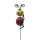 Dekorativer Gartenstecker " Marienkäfer " Rot/Schwarz ca. 68 cm