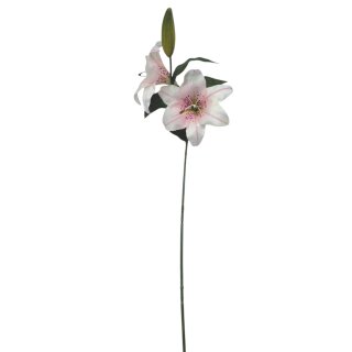 Künstliche Lilie Weiß/Pink ca. 66 cm