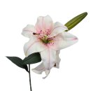 Künstliche Lilie Weiß/Pink ca. 66 cm