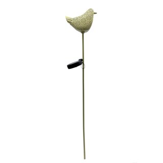 LED Solar Gartenstecker Vogel Metall Gelb ca. 80 cm