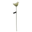 LED Solar Gartenstecker Vogel Metall Gelb ca. 80 cm
