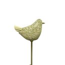 LED Solar Gartenstecker Vogel Metall Gelb ca. 80 cm