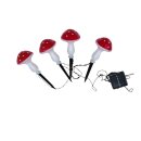LED Solar Lichterkette Pilze Rot/Weiß
