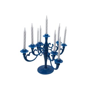 Kuchen Kerzenhalter Kronleuchter Blau/Weiß