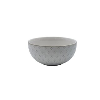 Keramik Müslischale mit Rautenmuster Weiß Ø ca. 15,5 cm