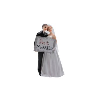 Tortenfigur Braupaar "Just Married" ca. 14,5 cm