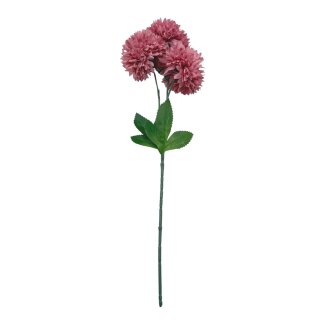 Künstliche Dahlie mit 3 Blüten Altrosa ca. 43 cm