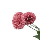 Künstliche Dahlie mit 3 Blüten Altrosa ca. 43 cm