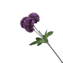 Künstliche Dahlie mit 3 Blüten Lila ca. 43 cm