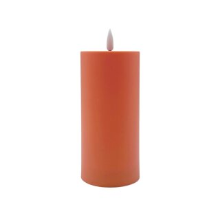 Solar Stumpenkerze Orange ca.14,5 cm