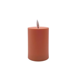 Solar Stumpenkerze Orange ca. 9,5 cm