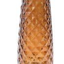 Glas Vase mit Rautenmuster Braun ca. 21 cm