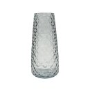 Glas Vase mit Rautenmuster Grün ca. 21 cm