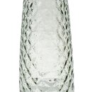 Glas Vase mit Rautenmuster Grün ca. 21 cm