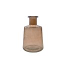 Glas Vase Braun ca. 19 cm