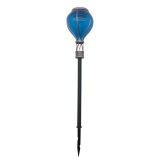 LED Solar Heißluftballon Stecker Blau ca. 57 cm