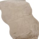 Kunstfell-Teppich Beige groß ca. 60 x 90 cm