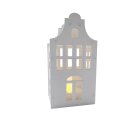 Deko LED-Holzhaus Weiß ca.11,5 cm