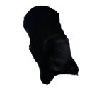 Kunstfell-Teppich Schwarz ca. 47 cm