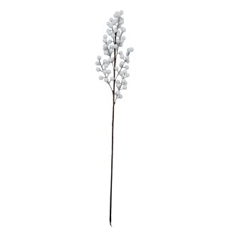 Künstlicher Beerenzweig Weiß ca. 76 cm