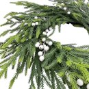 Künstlicher Tannenkranz Grün/Weiß Ø ca. 50 cm