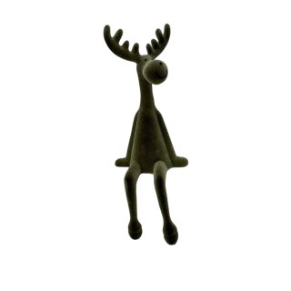 Elch Elmar-Kantenhocker Moosgrün ca. 32 cm