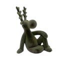 Elch Knut-Kantenhocker Moosgrün ca. 19 cm