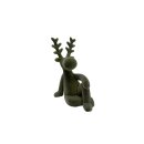 Elch Knut-Kantenhocker Moosgrün ca. 19 cm