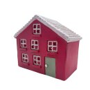 Haus aus Ton Rot ca. 28 cm