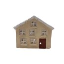 Haus aus Ton Beige ca. 28 cm