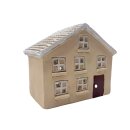 Haus aus Ton Beige ca. 28 cm