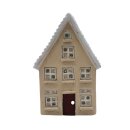 Haus aus Ton Beige ca. 30 cm