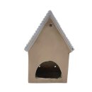 Haus aus Ton Beige ca. 30 cm