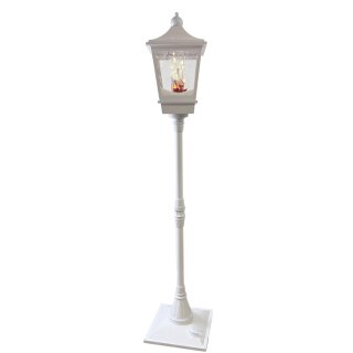 LED Weihnachtslaterne "Weihnachtsmann" mit Leuchteffekt und Musik Weiß ca. 185 cm