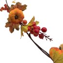 Herbstliche Deko Girlande mit Laub, Kürbissen und...