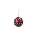 Bruchfeste Christbaumkugeln 4er Set Rot/Weiß  Ø ca. 8 cm