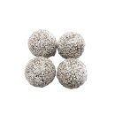 Bruchfeste Christbaumkugeln 4er Set Goldt/Weiß  Ø ca. 8 cm