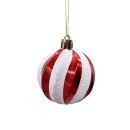 Bruchfeste Christbaumkugeln 6er Set Rot/Weiß...