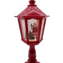 LED Laterne Weihnachtsmann mit Licht & Weihnachtssound Rot ca. 21 cm