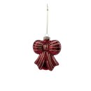 Edler Glas Christbaumschmuck Schleife Rot/Gold ca. 10 cm