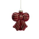Edler Glas Christbaumschmuck Schleife Rot/Gold ca. 10 cm