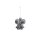 Edler Glas Christbaumschmuck Schleife Silber ca. 10 cm